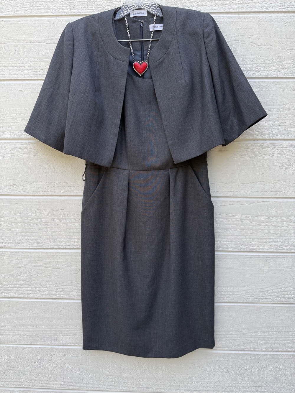 Calvin Klein Charcoal Sheath Dress